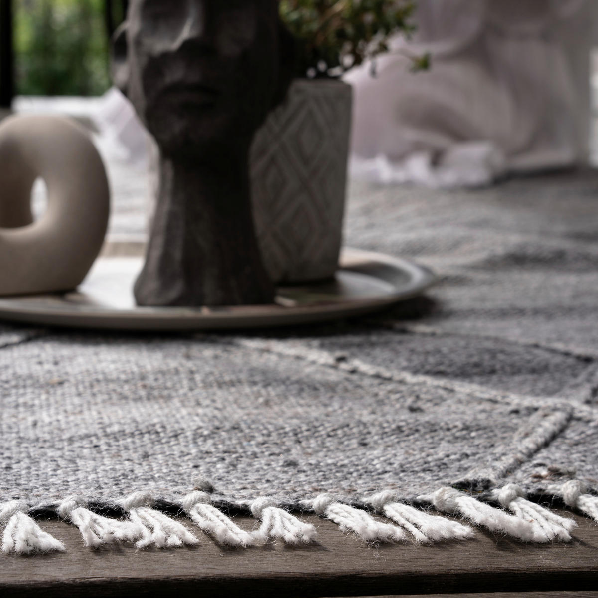 FLACHWEBETEPPICH 200/290 cm My Dakar  - Grau, Basics, Textil (200/290cm)