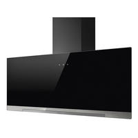 DUNSTABZUGSHAUBE Aplomb 90  - Edelstahlfarben/Schwarz, Basics, Glas/Metall (89,8/65,5-99/25cm) - HKT