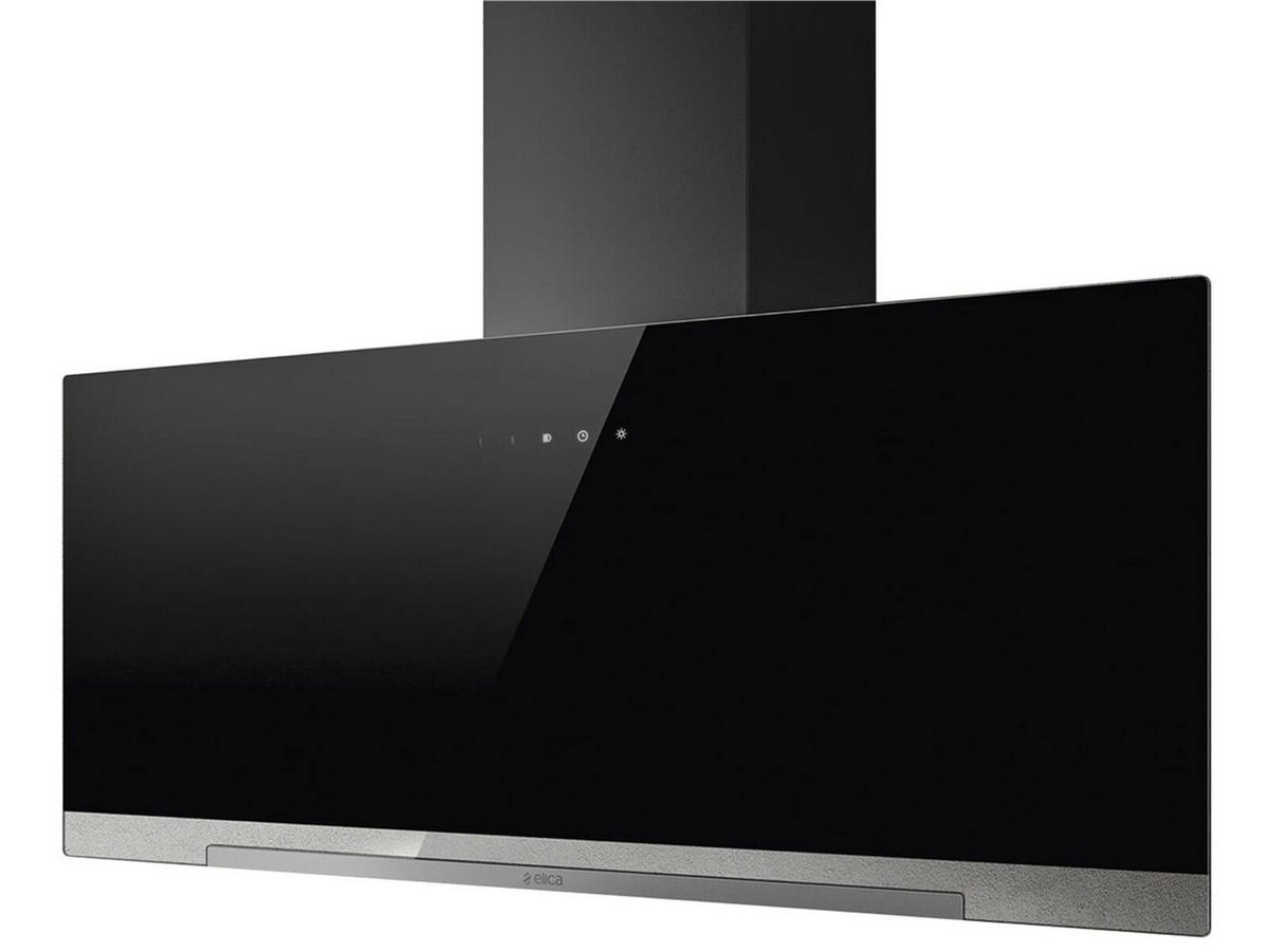 DUNSTABZUGSHAUBE Aplomb 90  - Edelstahlfarben/Schwarz, Basics, Glas/Metall (89,8/65,5-99/25cm) - HKT