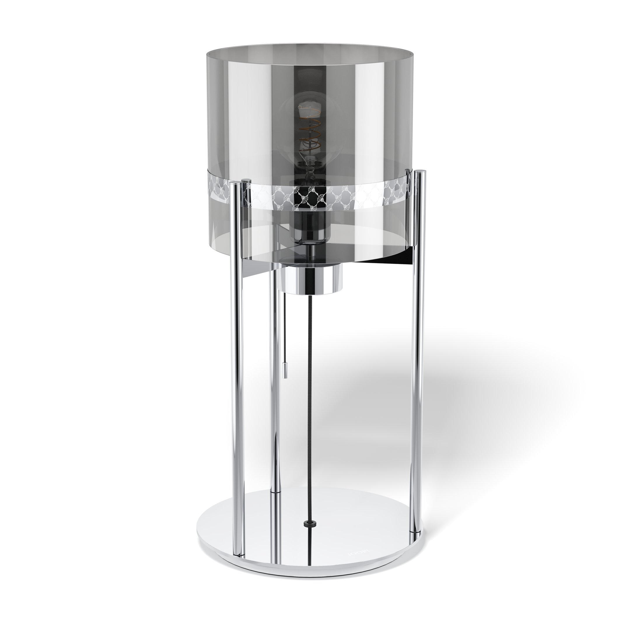 TISCHLEUCHTE Round Lights 21,5/52 cm - Chromfarben/Transparent, Design, Glas/Metall (21,5/52cm) - Joop!