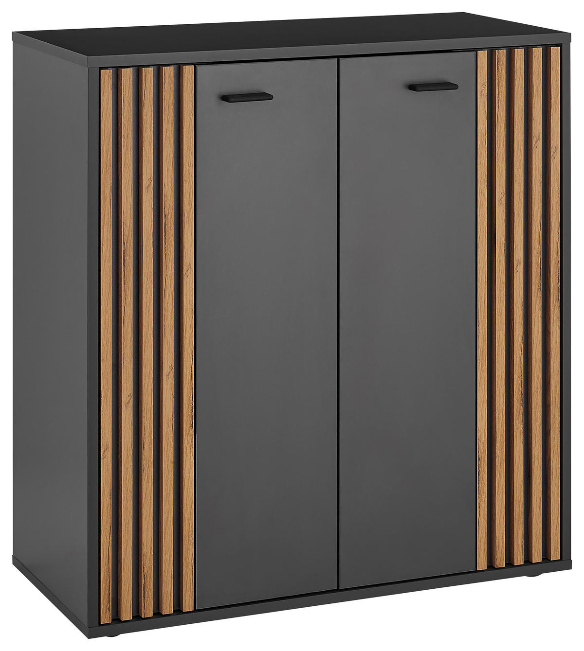 KOMMODE Dublin  in 80/86/38 cm  - Eichefarben/Anthrazit, Design, Holzwerkstoff/Kunststoff (80/86/38cm) - Xora