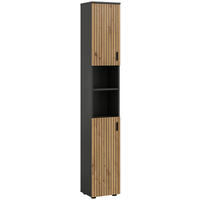 HOCHSCHRANK 30/192/30 cm  - Schwarz/Eiche Artisan, Basics, Holzwerkstoff/Kunststoff (30/192/30cm) - MID.YOU
