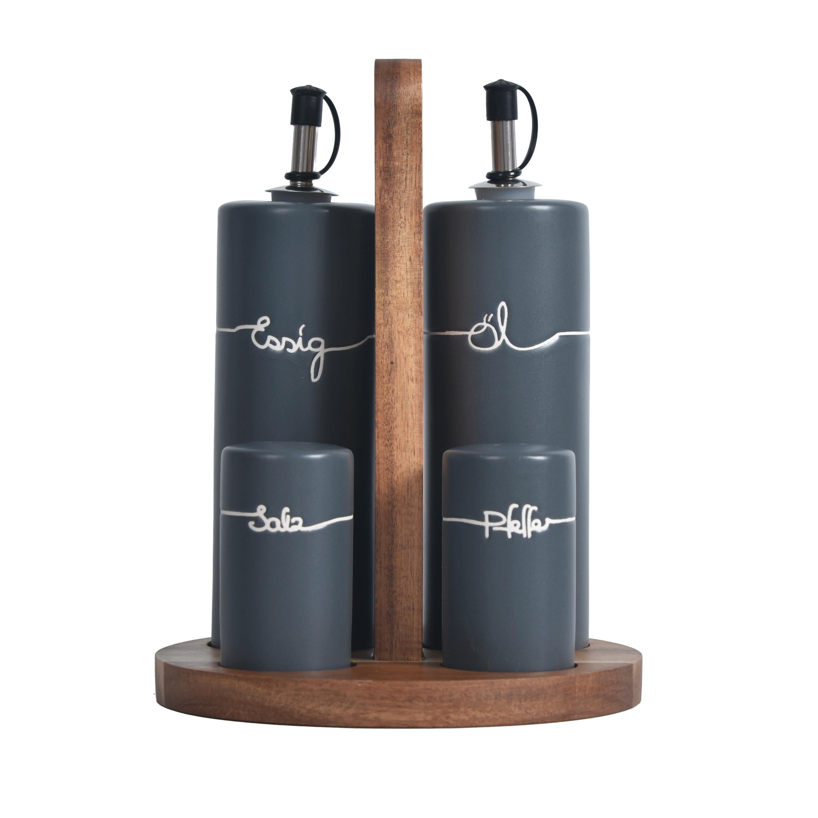 MENAGE-SET - Grau, Design, Holz/Keramik - Homeware Profession.