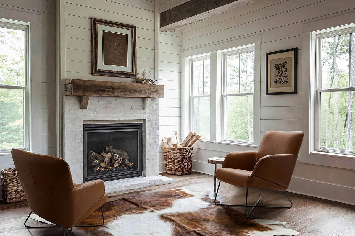 SESSELSET Echtleder Cognac  - Cognac/Kirschrot, Design, Leder/Metall (67/87/74cm) - Livetastic