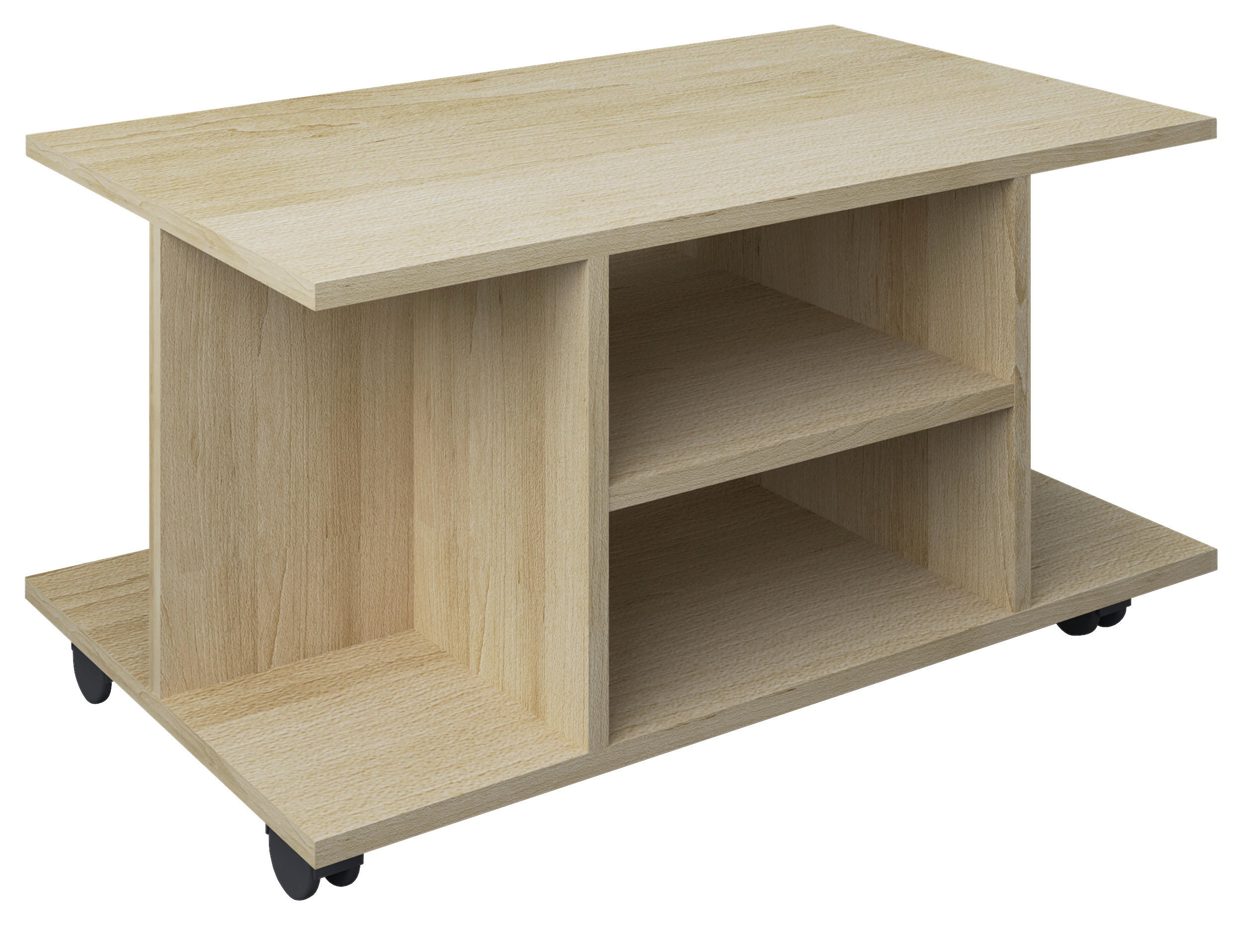 TV-RACK Holzwerkstoff Buchefarben  - Buchefarben, MODERN, Holzwerkstoff/Kunststoff (80/40/40cm) - MID.YOU