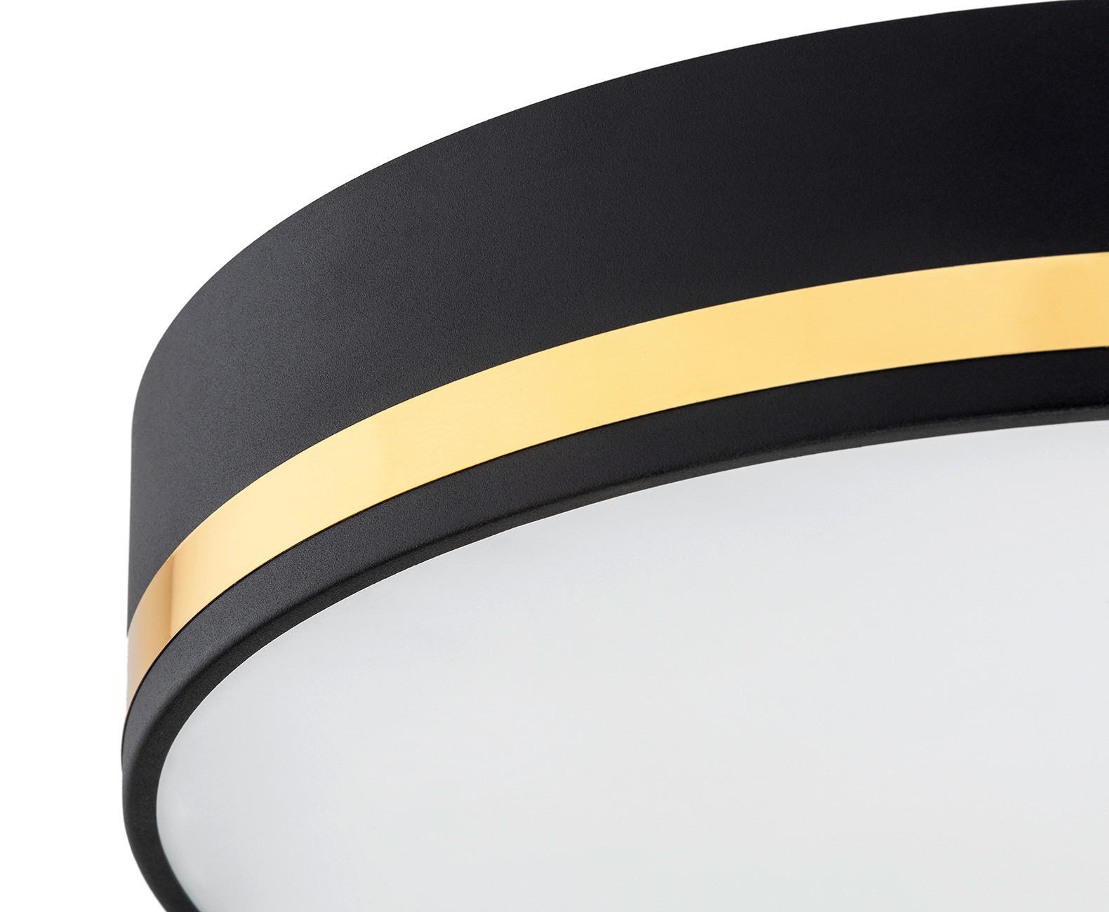 DECKENLEUCHTE Argon Amore 35 cm  - Goldfarben/Schwarz, Basics, Glas/Metall (35cm)
