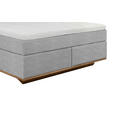 BOXSPRINGBETT 180/200 cm  in Hellgrau  - Eichefarben/Hellgrau, Natur, Holz/Textil (180/200cm) - Linea Natura