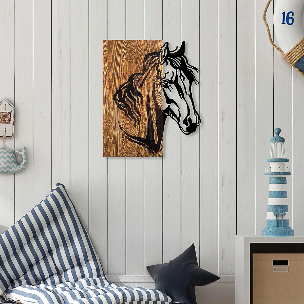 OBJEKTBILD 48/57 cm  - Schwarz/Braun, Basics, Holzwerkstoff (48/57cm)