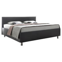 BOXSPRINGBETT 160/200 cm  in Dunkelgrau  - Chromfarben/Dunkelgrau, KONVENTIONELL, Holzwerkstoff/Textil (160/200cm) - RUF Betten