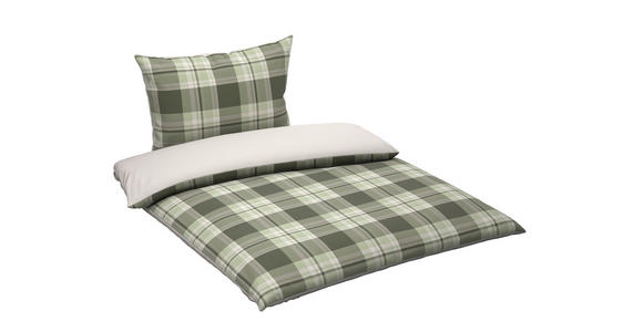 WENDEBETTWÄSCHE Leinenoptik 140/200 cm  - Grün, KONVENTIONELL, Textil (140/200cm) - Novel