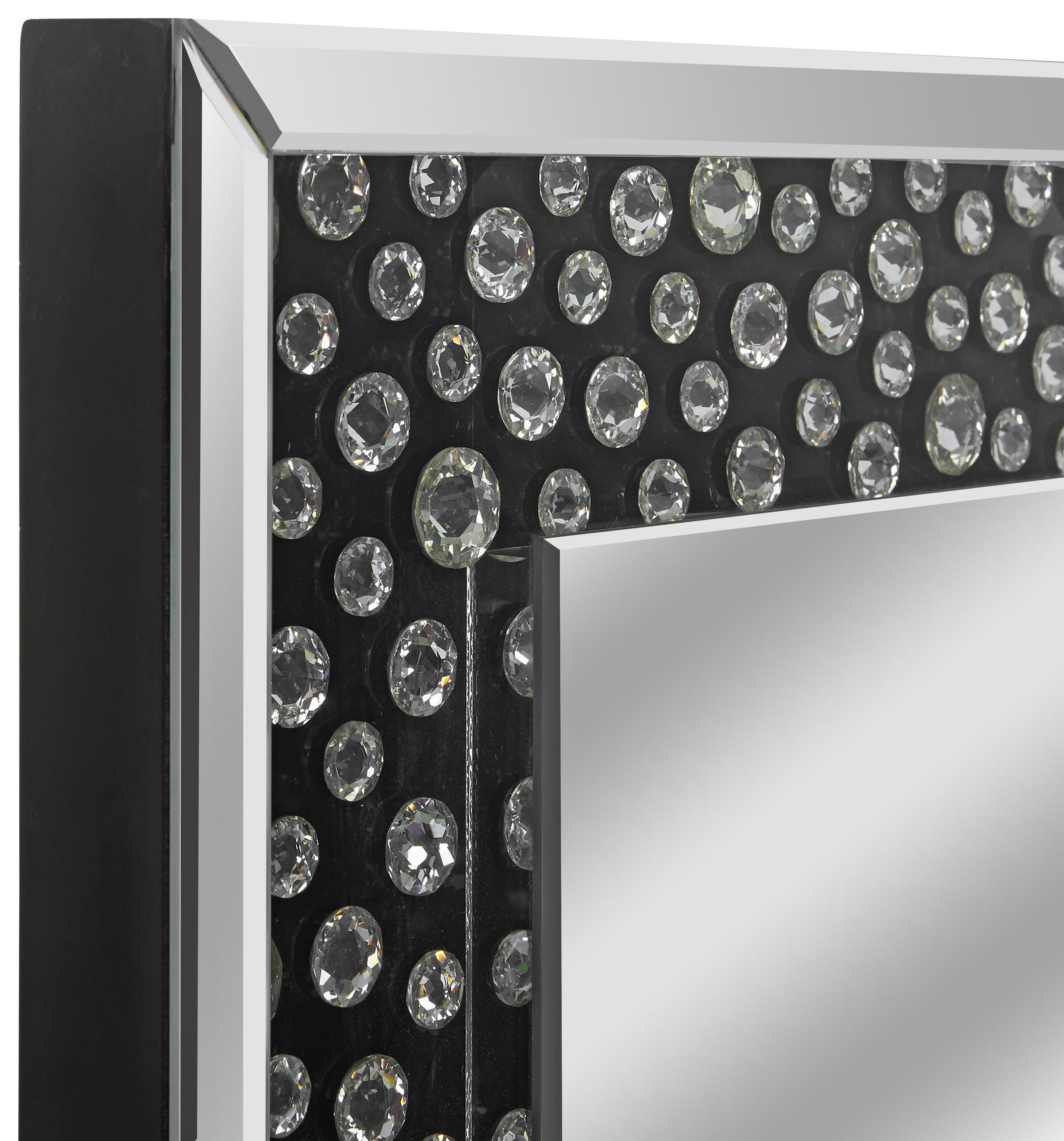 OGLEDALO ZIDNO 80/120/4,4 cm - srebrne boje/crna, Design, staklo/drvni materijal (80/120/4,4cm) - Xora