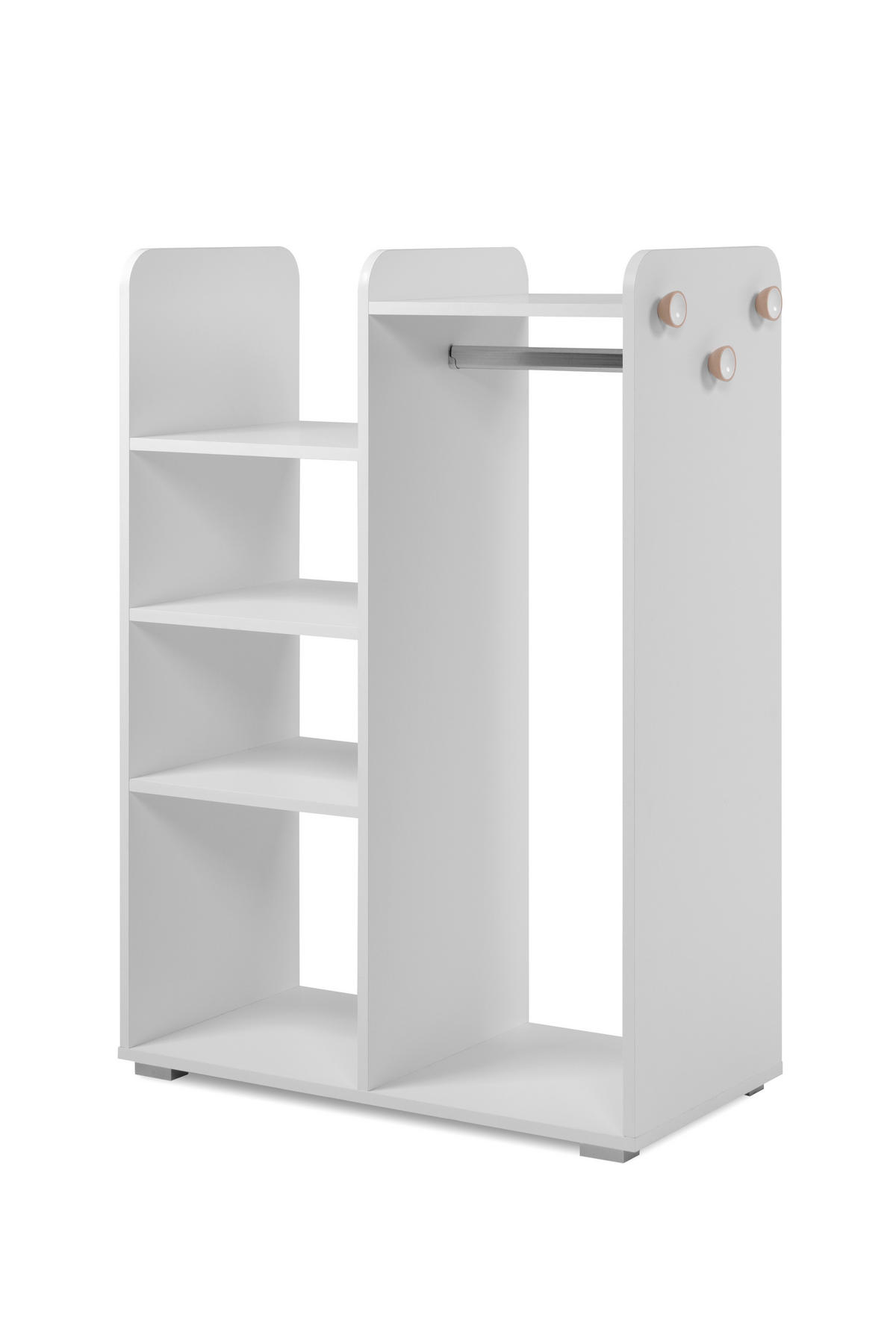 REGAL bijela  drvni materijal  - bijela/srebrne boje, Moderno, drvni materijal/plastika (78/109/39cm)