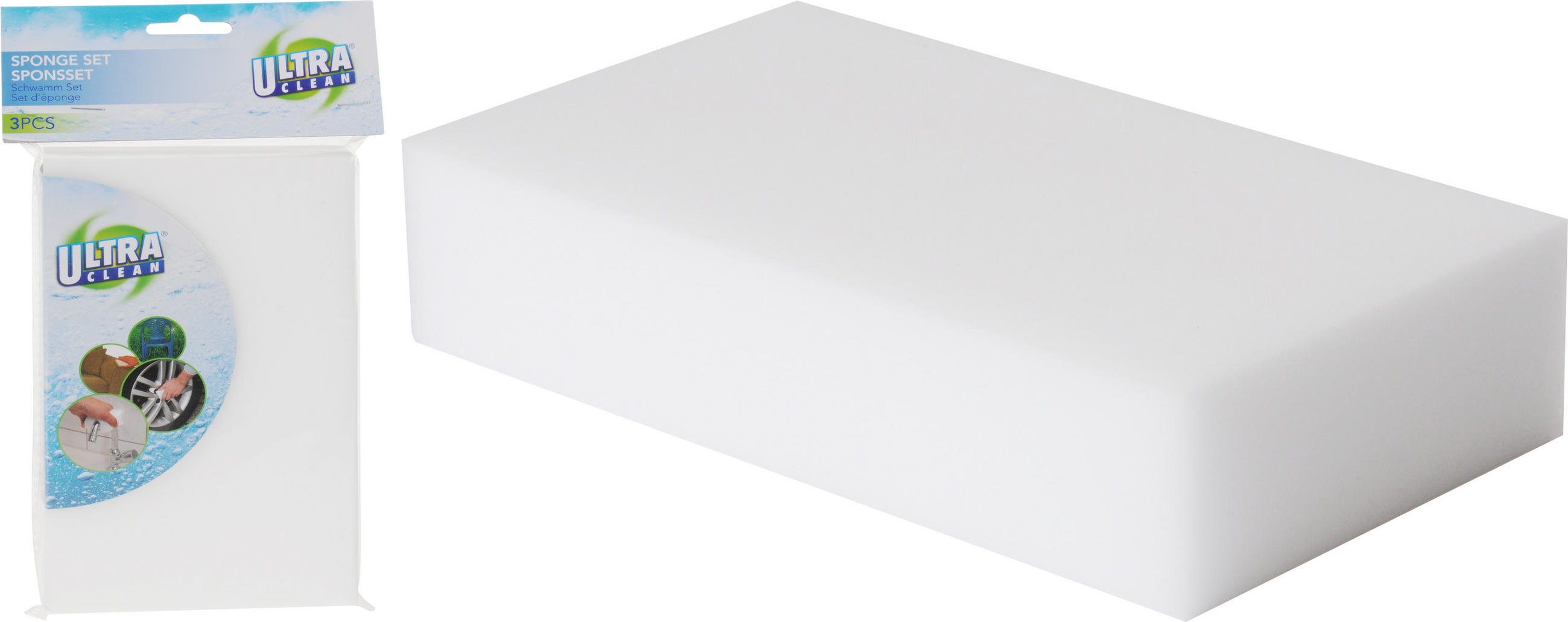TVÄTTSVAMP - vit, Basics, plast (11,5/2,5/6,5cm)