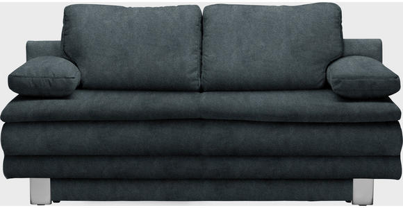 SCHLAFSOFA in Webstoff Anthrazit  - Chromfarben/Anthrazit, Design, Textil/Metall (194/96/86cm) - Novel
