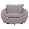 SESSEL in Flachgewebe Grau  - Schwarz/Grau, Design, Textil/Metall (130/78/112cm) - Lomoco