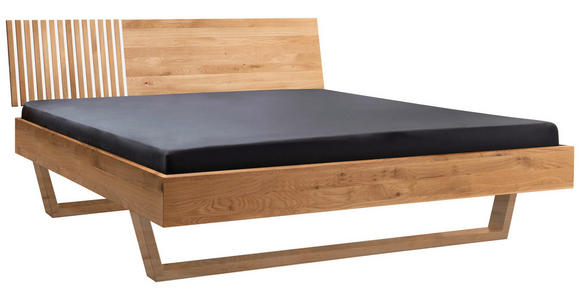 BETT 160/200 cm  in Eichefarben, Weiß  - Eichefarben/Weiß, Design, Holz (160/200cm) - Linea Natura