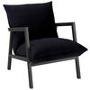 SESSEL Mikrofaser Schwarz    - Wengefarben/Schwarz, Design, Holz/Textil (63/76/80cm) - Carryhome