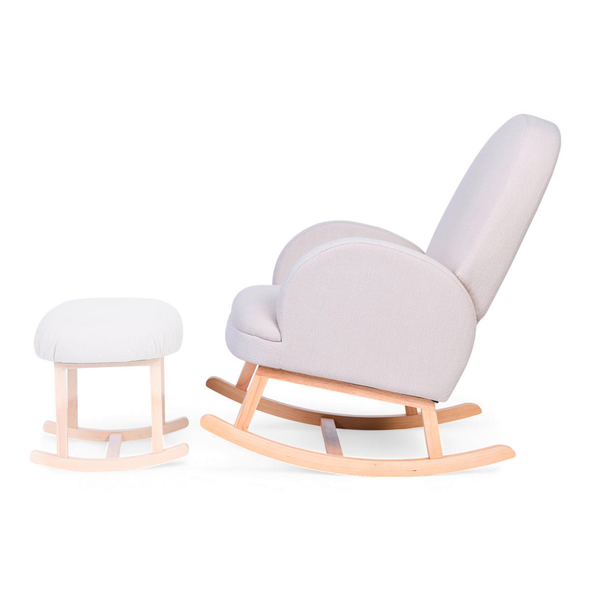 SCHAUKELSTUHL in Teddystoff Beige  - Birkefarben/Beige, Basics, Holz/Textil (71/86/97.5cm) - Childhome