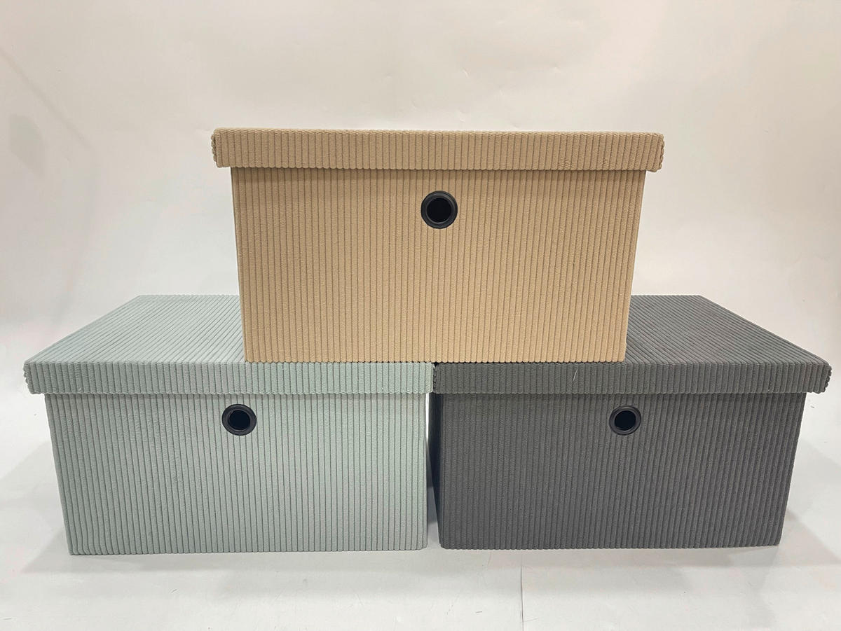 KUTIJA ZA ODLAGANJE  38/27/38 cm       - svetlosiva, Osnovno, tekstil (38/27/38cm)