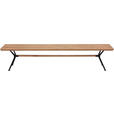 SITZBANK 220/45/35 cm  in Schwarz, Eichefarben  - Eichefarben/Schwarz, Natur, Holz/Metall (220/45/35cm) - Linea Natura