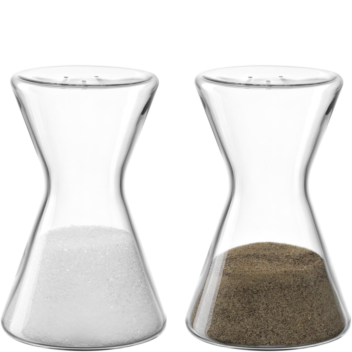 SALZ- UND PFEFFERSTREUER GIORNO  - Klar, Glas/Kunststoff (4,9/7,7/4,9cm) - Leonardo
