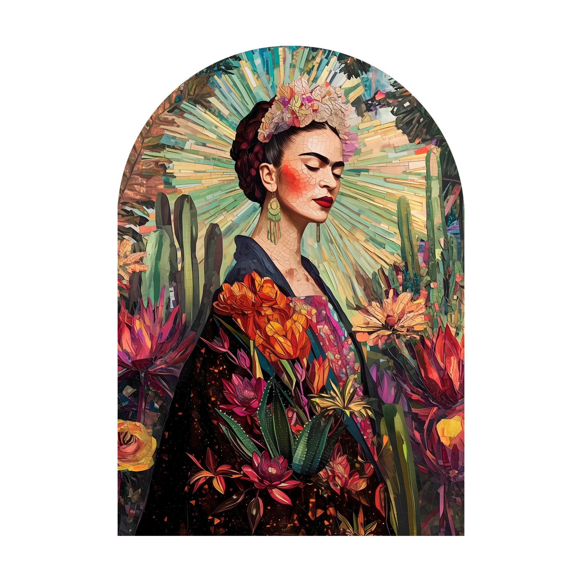 GLASBILD Frauen 70/100 cm  - Multicolor, Basics, Glas/Papier (70/100cm)