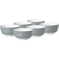 MÜSLISCHALENSET VARIO 6-teilig 14/6 cm  - Weiß/Grau, Basics, Keramik (14/6cm) - Van Well