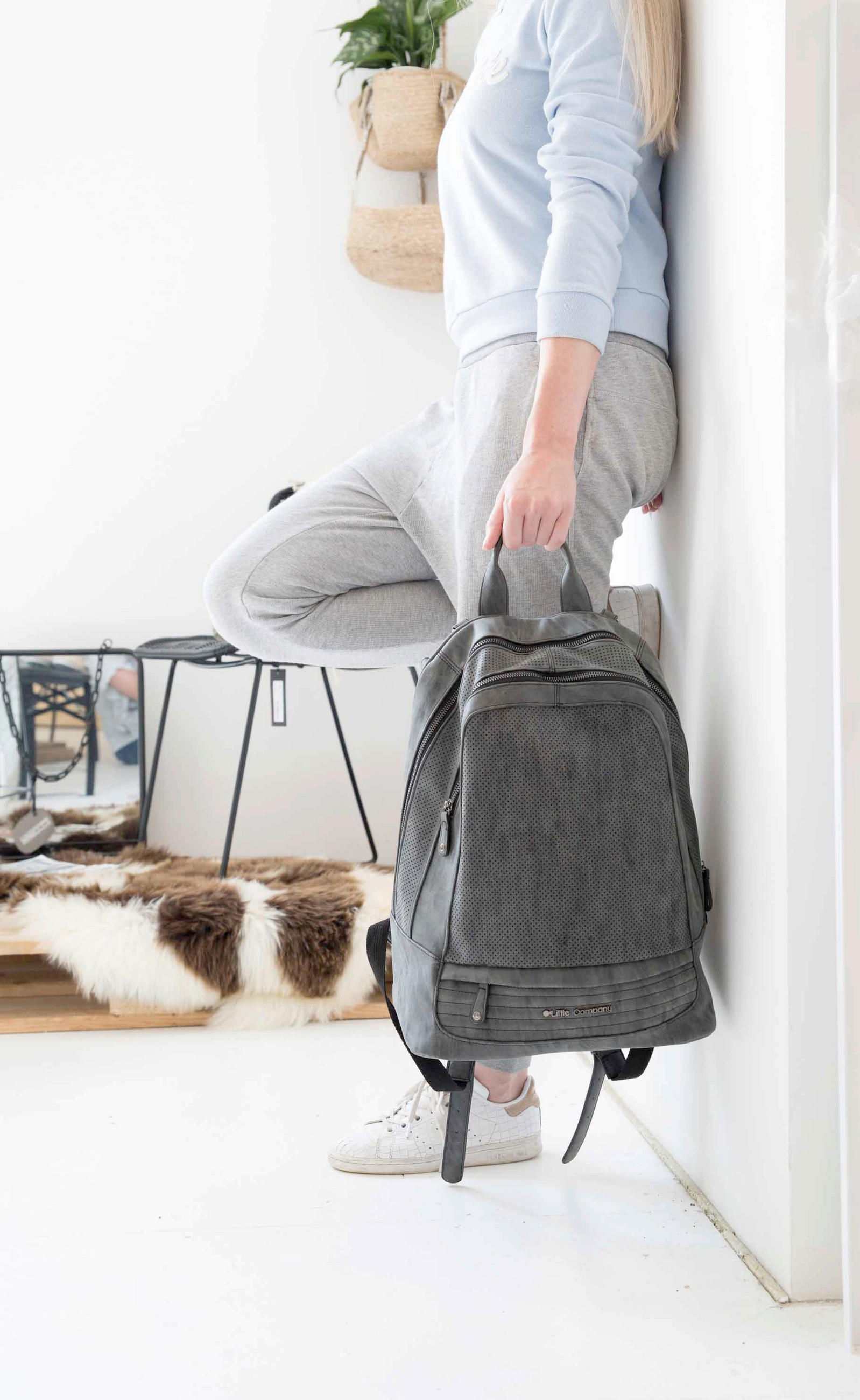 WICKELRUCKSACK Little Company  - Grau, Trend, Kunststoff/Textil (39/33/22cm)