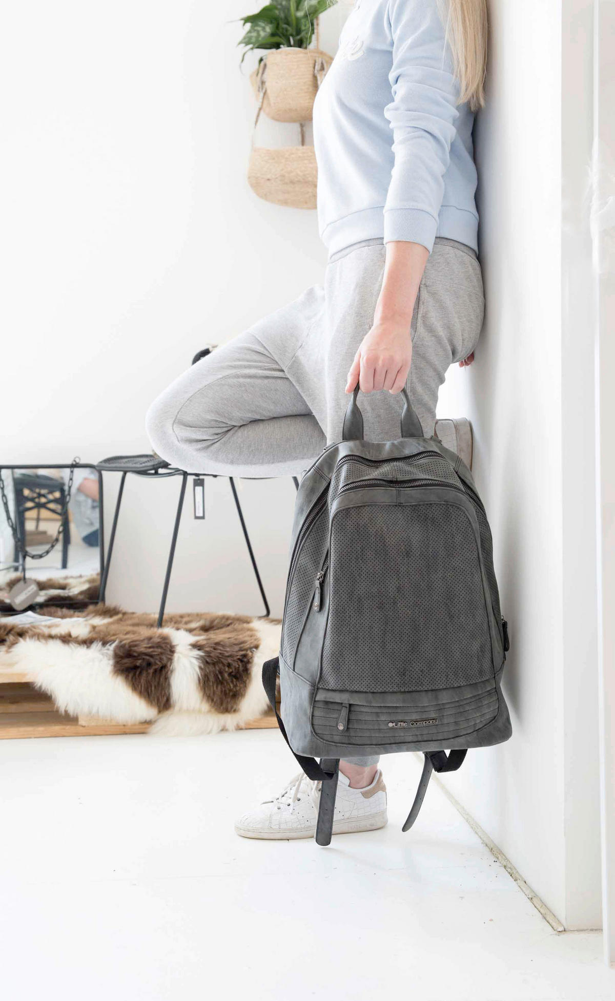 WICKELRUCKSACK Little Company  - Grau, Trend, Kunststoff/Textil (39/33/22cm)