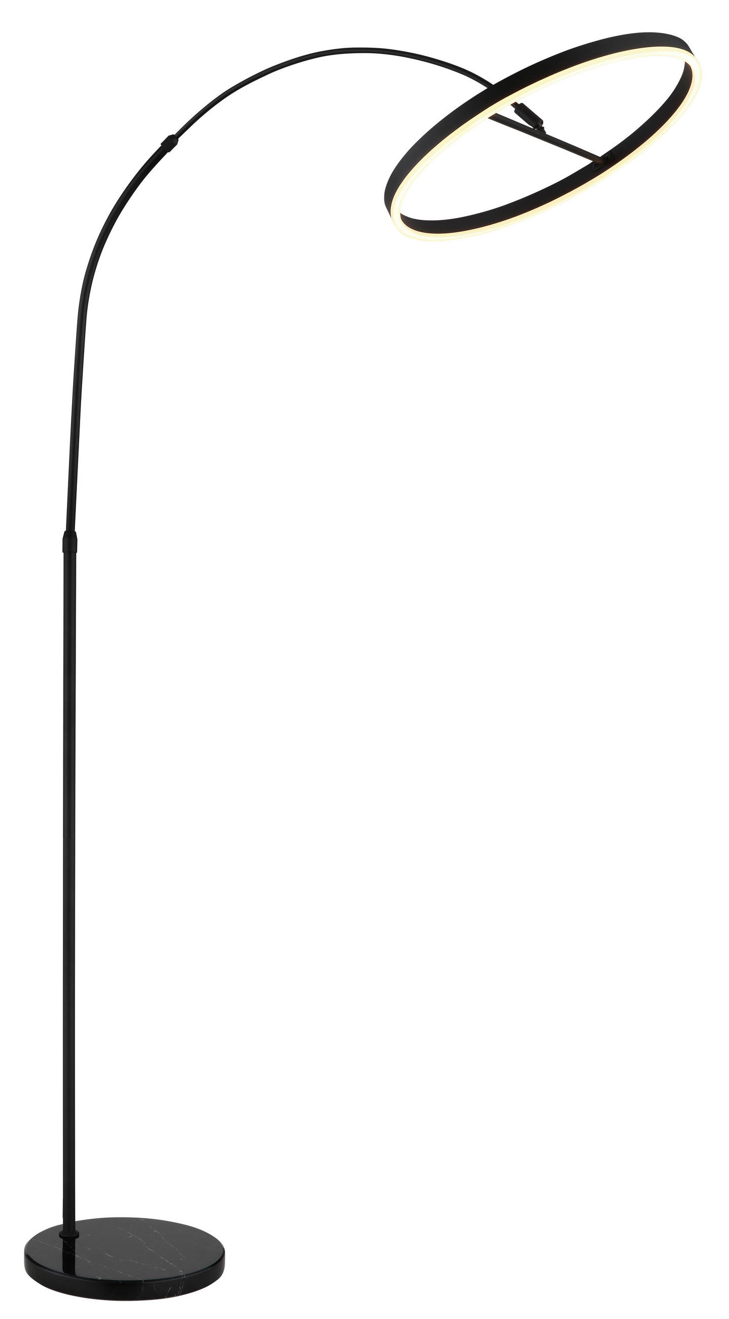 LED-STEHLEUCHTE 15/107 cm    - Schwarz/Weiß, Design, Kunststoff/Stein (15/107cm) - Globo