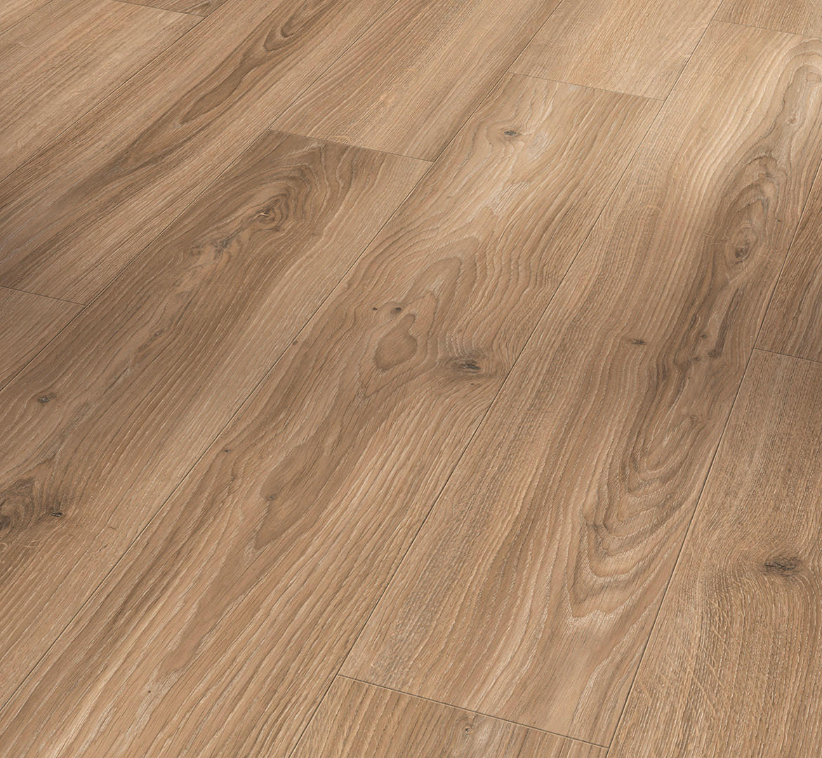 LAMINATBODEN Laminat Basic 400  per  m² - Eichefarben, Basics, Holzwerkstoff (128.5/19.4/0.8cm) - Parador