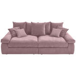 BIGSOFA Feincord Rosa  - Schwarz/Rosa, Design, Kunststoff/Textil (260/90/140cm) - Carryhome