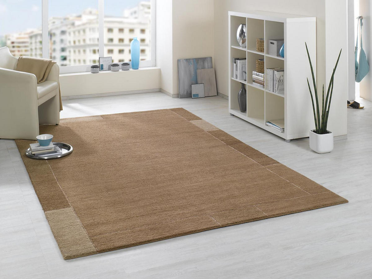WOLLTEPPICH 90/160 cm Braun  - Braun, Basics, Textil (90/160cm) - Cazaris