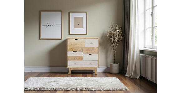 KOMMODE Kata  in 70/80/41 cm  - Naturfarben/Weiß, Design, Holz (70/80/41cm) - Landscape