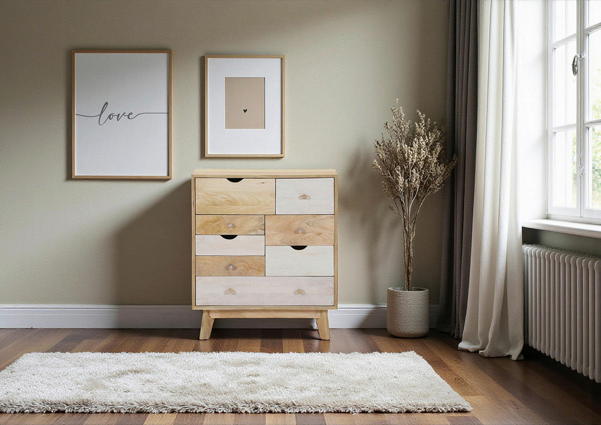 KOMMODE Kata  in 70/80/41 cm  - Naturfarben/Weiß, Design, Holz (70/80/41cm) - Landscape