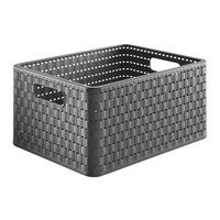 KORB  - Anthrazit, Basics, Kunststoff (36,8/27,8/19,1cm) - Rotho