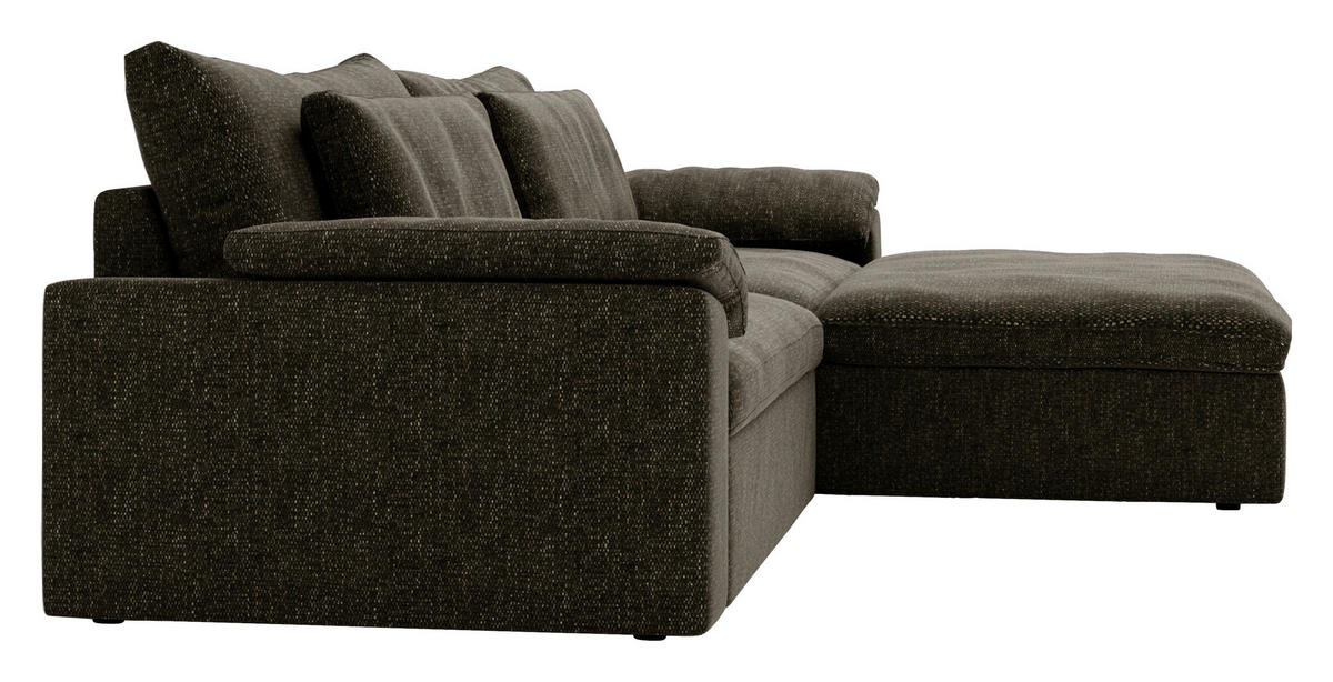 ECKSOFA  in Webstoff Schwarz  306/198 cm  - Schwarz, MODERN, Kunststoff/Textil (306/198cm) - Carryhome