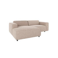 SOFFA i beige  - beige/svart, Klassisk, metall/trä (234/70/161cm) - Rowico