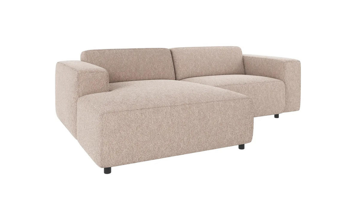 SOFFA i beige  - beige/svart, Klassisk, metall/trä (234/70/161cm) - Rowico