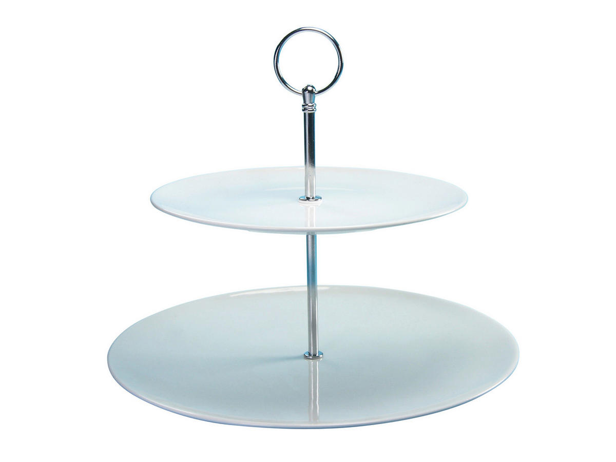 KAKFAT 2 våningar - vit, metall/keramik - Creatable