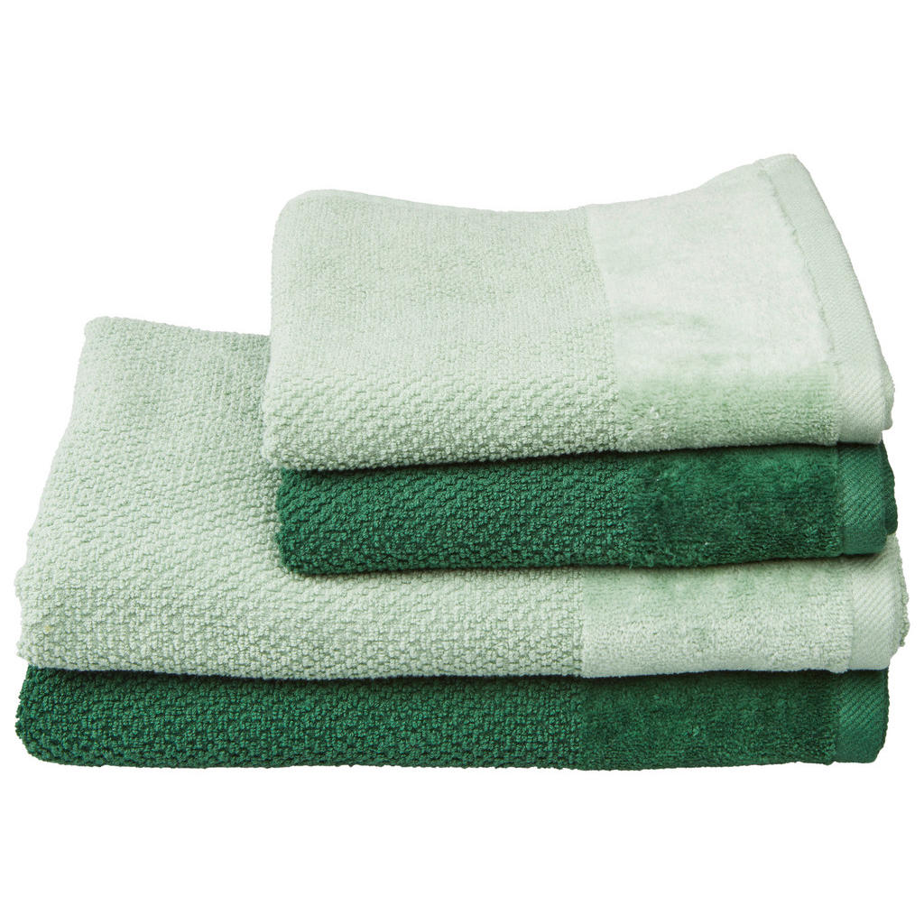 Handtuch Set Chiara 4-Tlg. Baumwolle Grün 450 G/M2