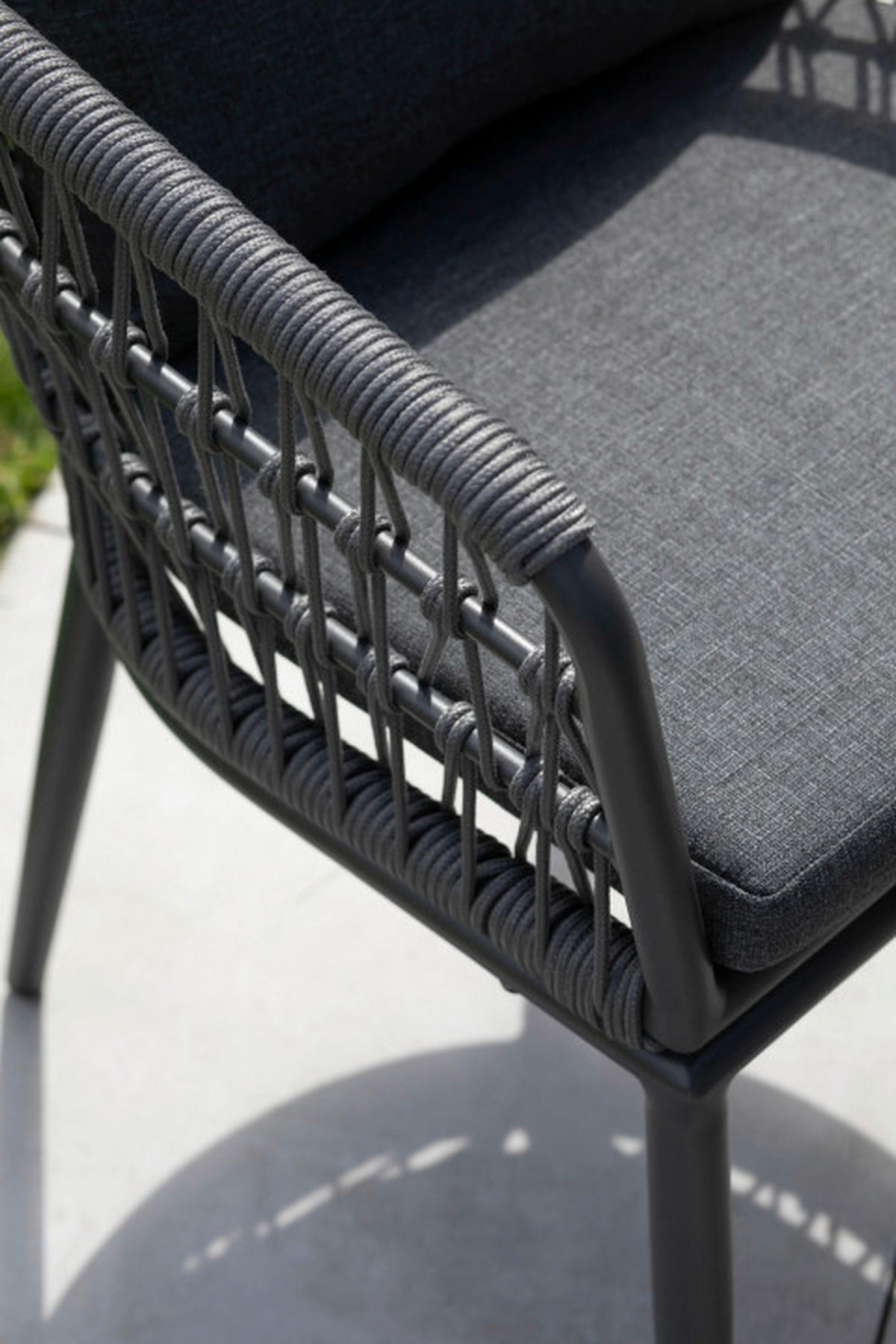 GARTENSESSEL Metall, Kunststoff, Textil Grau  - Grau, Basics, Kunststoff/Textil (58/78/63cm) - Gardenson