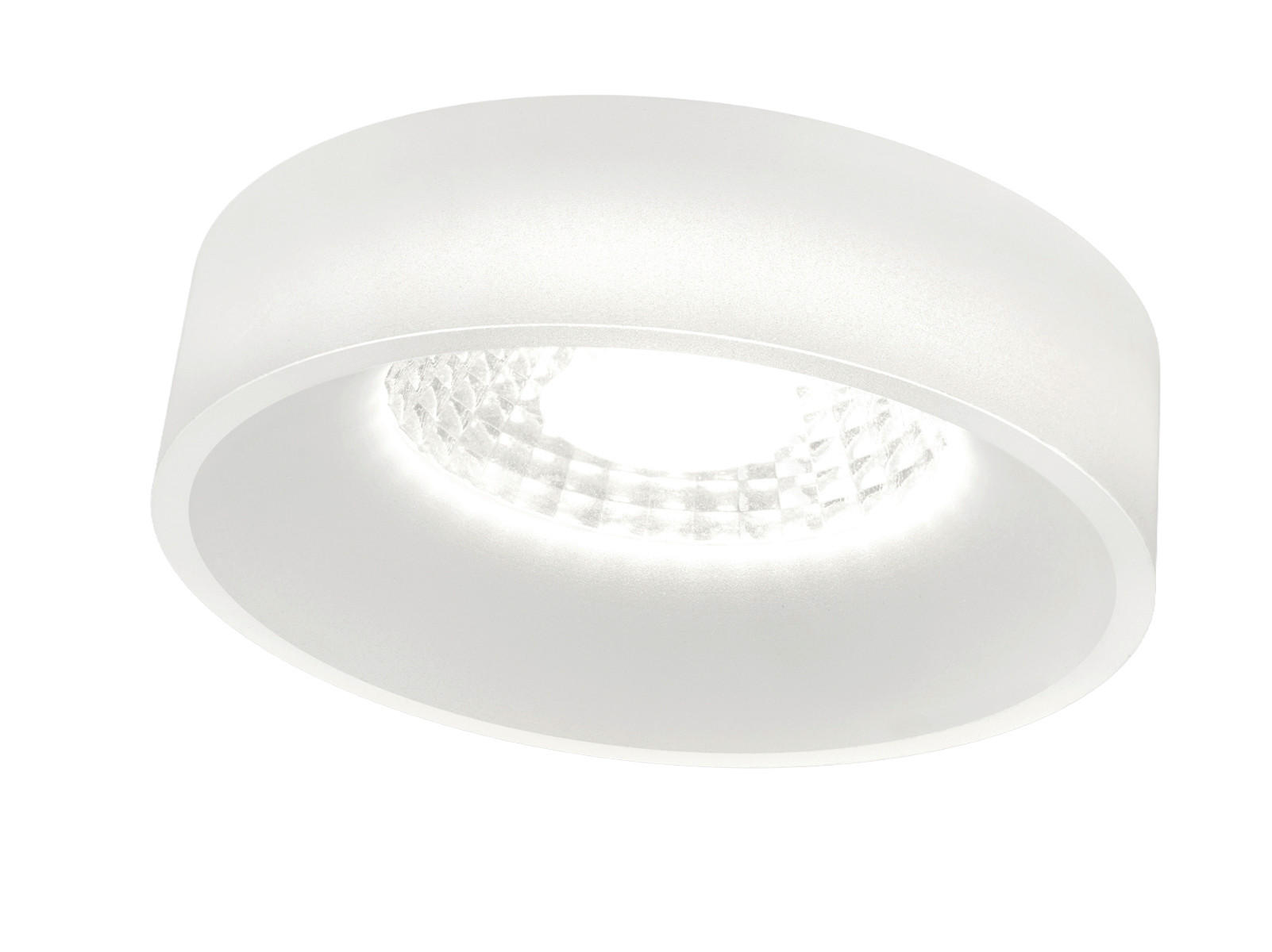LED-BADEZIMMER-EINBAULEUCHTE Iva 8 / 7/2,5 / 4 cm  - Weiß, Design, Kunststoff/Metall (8 / 7/2,5 / 4cm) - Helestra