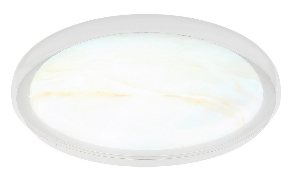 LED-DECKENLEUCHTE 38,5/8 cm   - Klar/Weiß, Basics, Kunststoff/Metall (38,5/8cm) - Globo