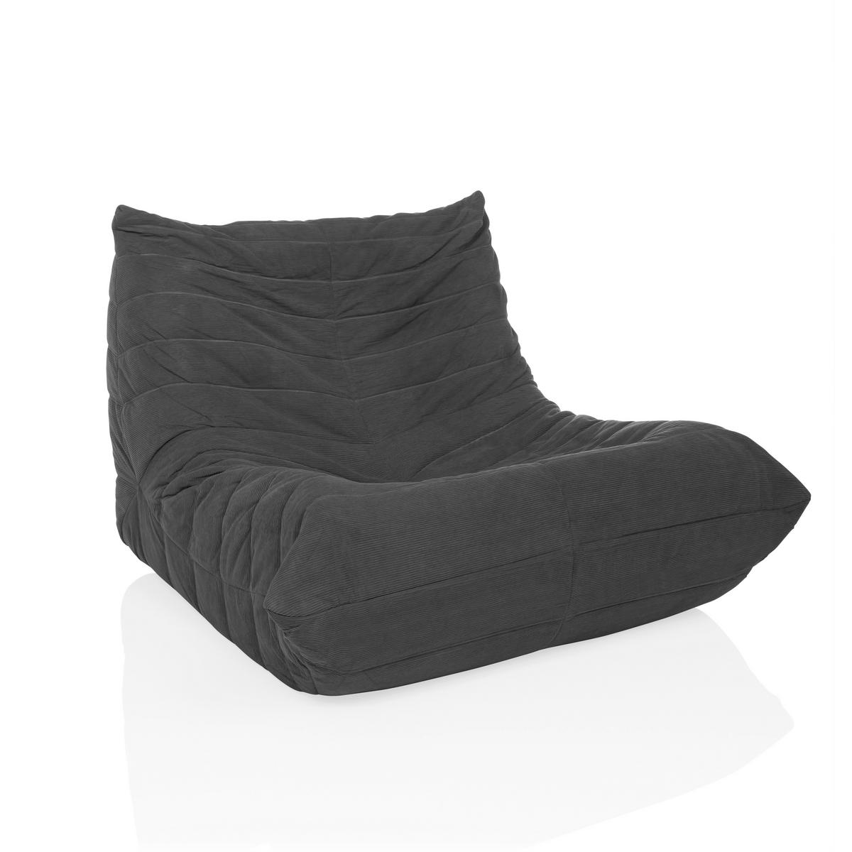 LOUNGESESSEL Cord Grau    - Grau, MODERN, Textil (90/72/100cm) - MID.YOU