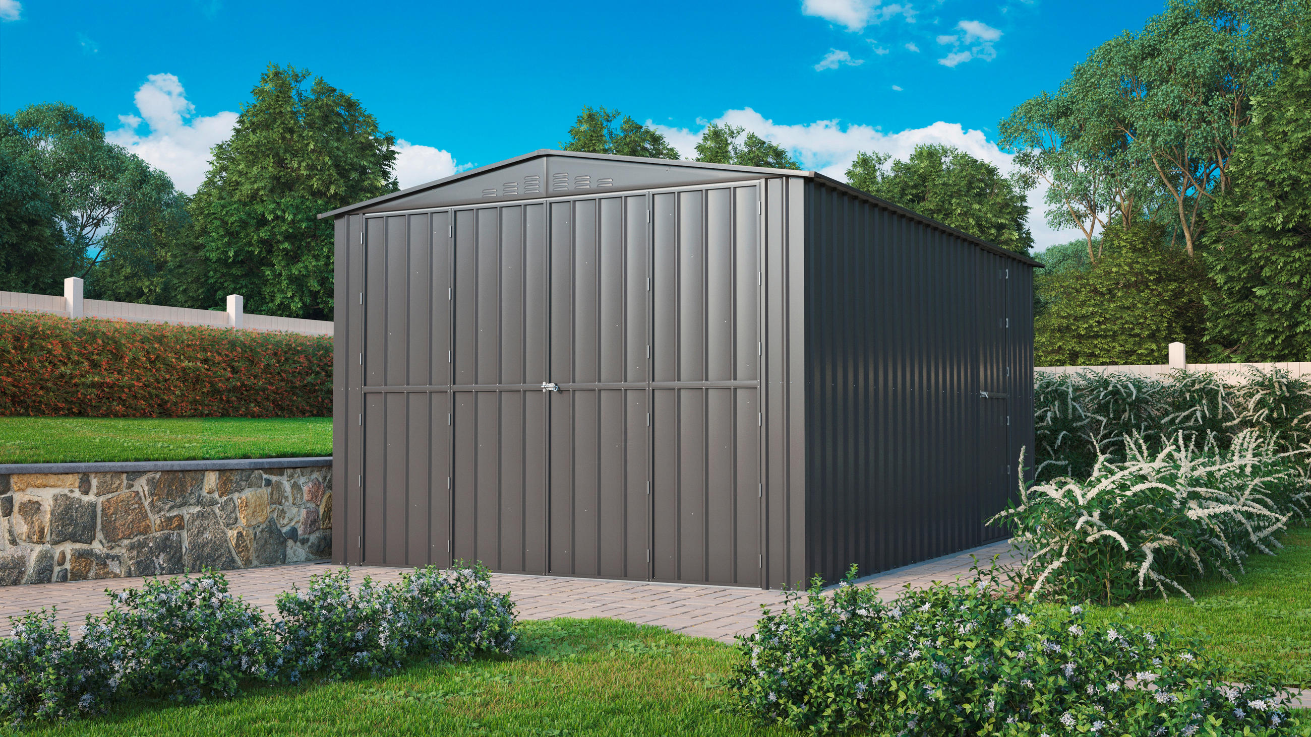 GERÄTEHAUS 308/224,6/465 cm  - Anthrazit, Basics, Metall (308/224,6/465cm)