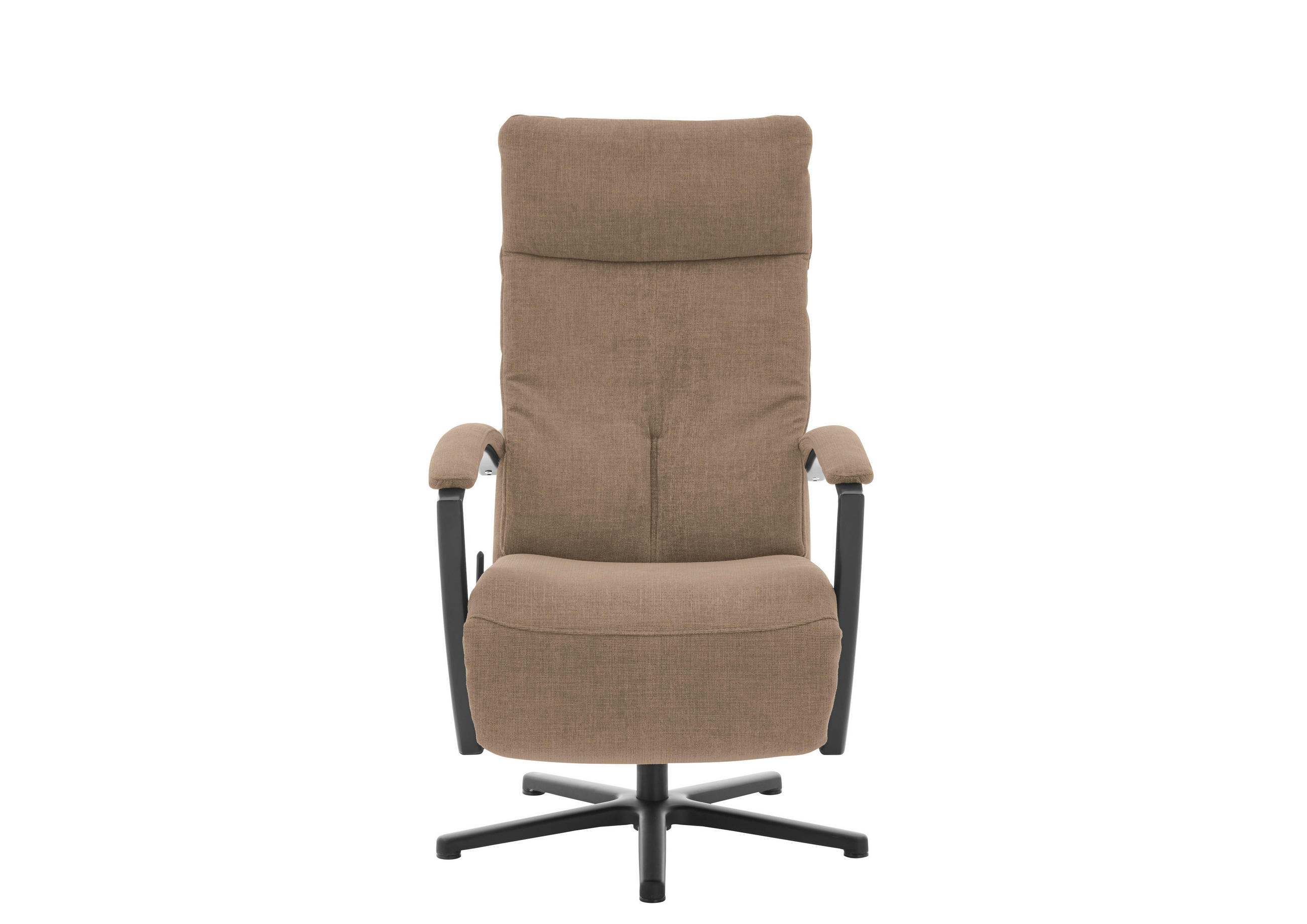 RELAXSESSEL in Textil Hellbraun  - Hellbraun/Schwarz, Design, Textil/Metall (76/110/83cm) - Beldomo Speed