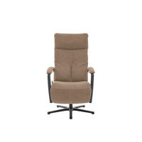 RELAXSESSEL in Textil Hellbraun  - Hellbraun/Schwarz, Design, Textil/Metall (76/110/83cm) - Beldomo Speed