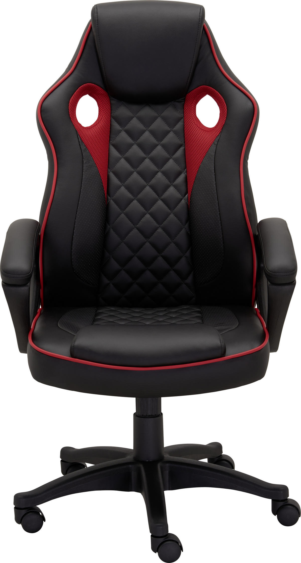 GAMING STOLICA  crvena, crna  metal, plastika, tekstil  - crna/crvena, Basics, metal/tekstil (67/113-123/71cm) - Xora