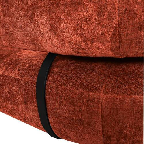 ECKSOFA in Chenille Kupferfarben  265/200 cm  - Schwarz/Kupferfarben, Design, Holz/Textil (265/200cm) - Landscape
